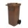 Kommunális hulladéktároló kerékkel, Barna 120L