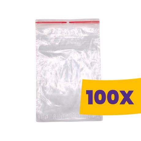 Simítózáras tasak 15x22cm 100db