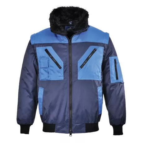 Portwest PJ20 Kéttónusú pilóta kabát tengerészkék