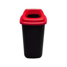   Plafor Sort szelektív hulladékgyűjtő szemetes Fekete-Piros 28L