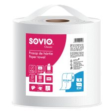   Sovio 26 ipari törlőpapír 26,5cm átm. - 2 rétegű, hófehér, 213m