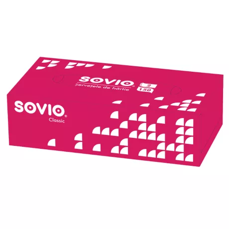 Sovio dobozos kozmetikai kendő - 2 rétegű, 150 lap