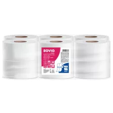   Sovio Jumbo WC papír 18cm átm. - 2 rétegű, hófehér, 81m (Karton - 12 tekercs)