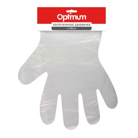 Tűzött fóliakesztyű HDPE L méret 100db