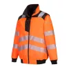 Portwest PW302 PW3 Hi-Vis 3 az 1-ben pilóta kabát narancs-fekete