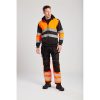 Portwest PW307 PW3 Hi-Vis Class 1 lengőzsebes nadrág narancs-fekete