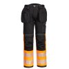 Portwest PW307 PW3 Hi-Vis Class 1 lengőzsebes nadrág narancs-fekete