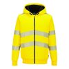 Portwest PW321 PW321 Hi-Vis téli cipzáras pulóver sárga