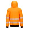 Portwest PW327 PW3 Hi-Vis cipzáras kapucnis pulóver narancs-fekete