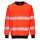 Portwest PW379 PW3 Hi-Vis környakú pulóver piros-fekete