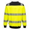 Portwest PW379 PW3 Hi-Vis környakú pulóver sárga-fekete