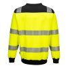 Portwest PW379 PW3 Hi-Vis környakú pulóver sárga-fekete