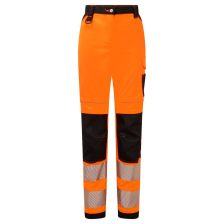   Portwest PW385 PW3 Hi-Vis Stretch Work női nadrág narancs-fekete