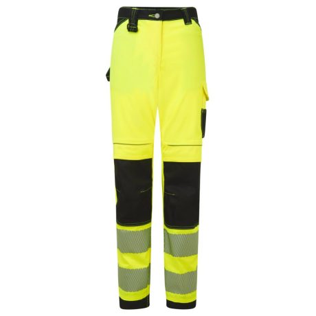 Portwest PW385 PW3 Hi-Vis Stretch Work női nadrág sárga-fekete
