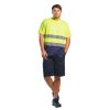 Portwest S173 Hi-Vis kontraszt pólóing sárga-tengerészkék