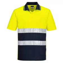 Portwest S175 Hi-Vis kéttónusú póló sárga-sötétkék