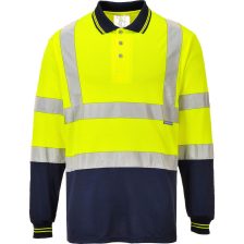   Portwest S279 Hi-Vis kéttónusú pólóing sárga-tengerészkék