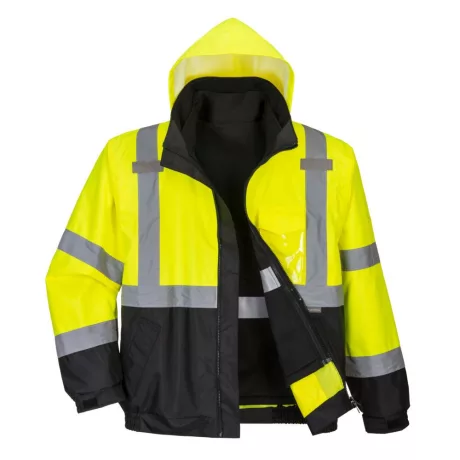 Portwest S365 Hi-Vis prémium 3 az 1-ben bomberdzseki sárga-fekete
