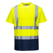   Portwest S378 Hi-Vis kéttónusú póló sárga-tengerészkék