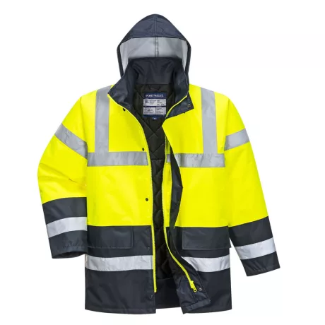 Portwest S466 Hi-Vis kéttónusú traffic télikabát sárga-tengerészkék