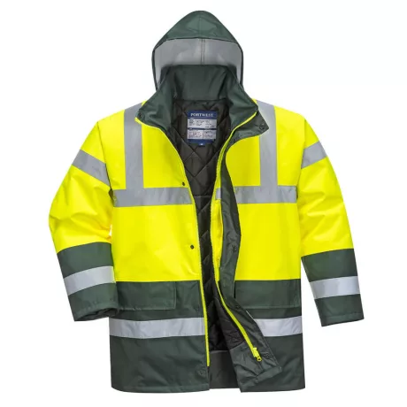 Portwest S466 Hi-Vis kéttónusú traffic télikabát sárga-zöld