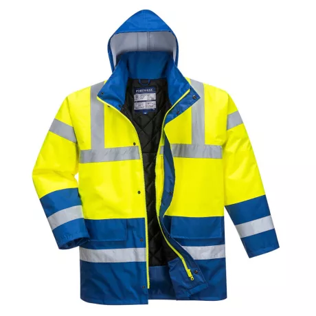 Portwest S466 Hi-Vis kéttónusú traffic télikabát sárga-royal kék