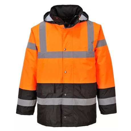 Portwest S467 Hi-Vis kéttónusú traffic télikabát narancs-fekete