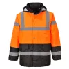 Portwest S467 Hi-Vis kéttónusú traffic télikabát narancs-fekete