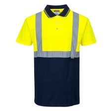   Portwest S479 Hi-Vis kéttónusú pólóing sárga-tengerészkék