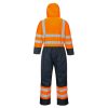 Portwest S485 Hi-Vis Contrast vízálló bélelt overál narancs-tengerészkék