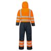 Portwest S485 Hi-Vis Contrast vízálló bélelt overál narancs-tengerészkék