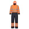 Portwest S485 Hi-Vis Contrast vízálló bélelt overál narancs-tengerészkék