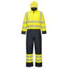 Portwest S485 Hi-Vis Contrast vízálló bélelt overál sárga-tengerészkék