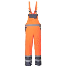   Portwest S488 Hi-Vis kantáros esőnadrág narancs-tengerészkék