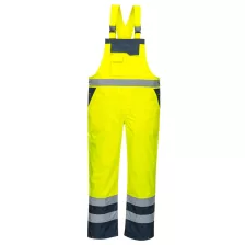   Portwest S488 Hi-Vis kantáros esőnadrág sárga-tengerészkék