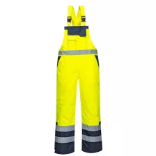 Portwest S489 Hi-Vis téli kantáros nadrág sárga