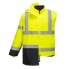 Portwest S768 Hi-Vis Executive 5 az 1-ben kabát sárga-tengerészkék