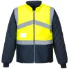 Portwest S769 Hi-Vis 2 az 1-ben kifordítható kéttónusú kabát sárga-tengerészkék