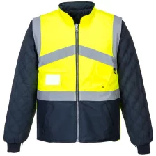   Portwest S769 Hi-Vis 2 az 1-ben kifordítható kéttónusú kabát sárga-tengerészkék