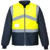 Portwest S769 Hi-Vis 2 az 1-ben kifordítható kéttónusú kabát sárga-tengerészkék