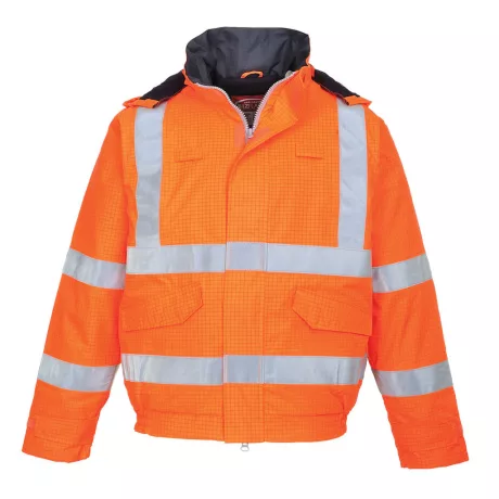 Portwest S773 Bizflame Hi-Vis lángálló antisztatikus bomber dzseki narancs