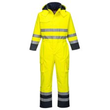   Portwest S775 Bizflame Rain Hi-Vis antisztatikus FR overál sárga-tengerészkék
