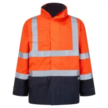   Portwest S779 Bizflame Hi-Vis lángálló esőkabát narancs-tengerészkék