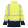 Portwest S779 Bizflame Hi-Vis lángálló esőkabát sárga-tengerészkék