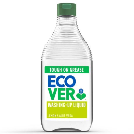 Ecover Washing-Up Liquid Erős zsíroldó kézi mosogatószer Citrom-Aloe Vera 950ml