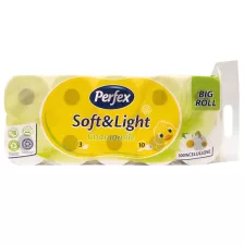   Perfex Soft&Light Big Roll WC papír Kamilla - 3 rétegű, 10 tekercs