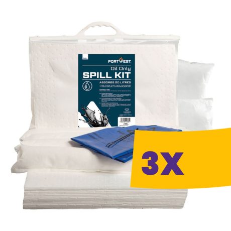 Portwest SM61 PW Spill olajszorbens készlet 50 liter 3db