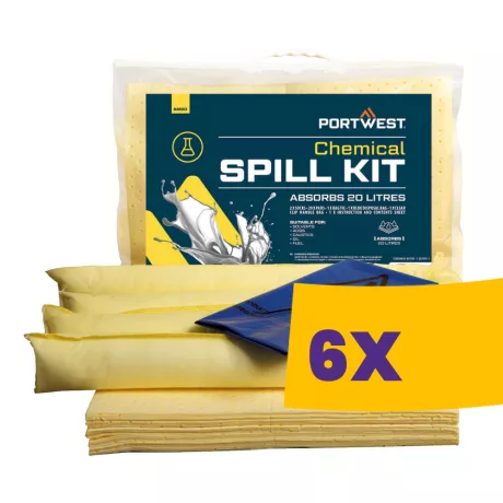 Portwest SM90 PW Spill vegyi szorbens készlet 20 liter 6db