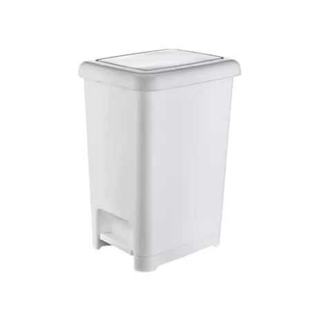 Slim pedálos szemetes Fehér 25L