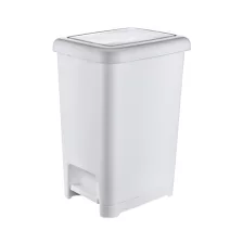Slim pedálos szemetes Fehér 40L
